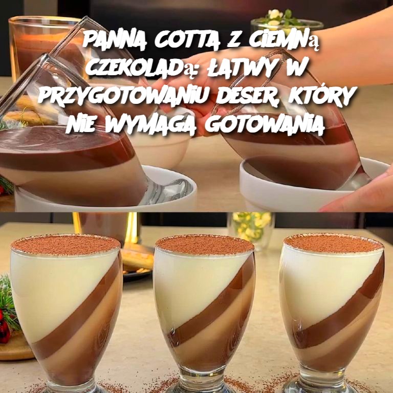 Panna Cotta z ciemną czekoladą: łatwy w przygotowaniu deser, który nie wymaga gotowania