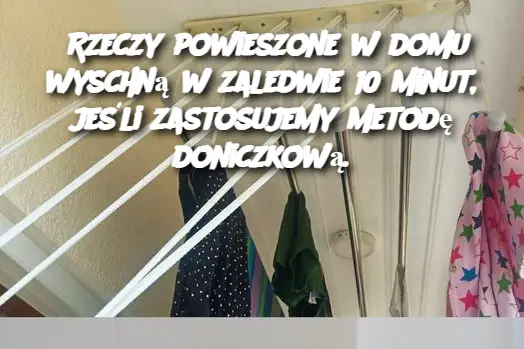 Rzeczy powieszone w domu wyschną w zaledwie 10 minut, jeśli zastosujemy metodę doniczkową.