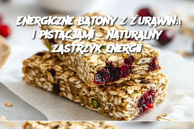 Energiczne batony z żurawiną i pistacjami – naturalny zastrzyk energii