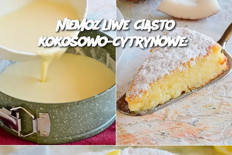 Niemożliwe ciasto kokosowo-cytrynowe: