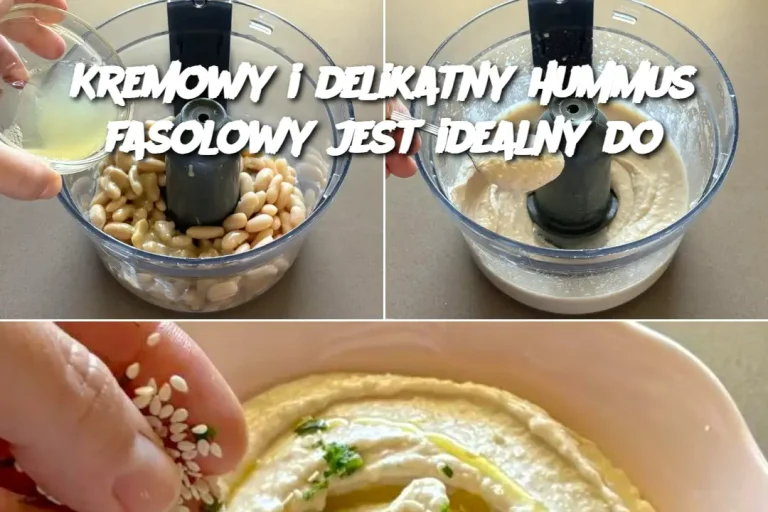 Kremowy i delikatny hummus fasolowy jest idealny do