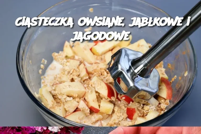 Ciasteczka owsiane, jabłkowe i jagodowe