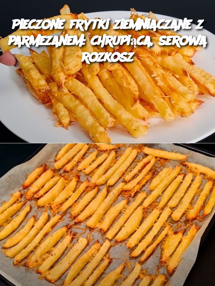 Pieczone frytki ziemniaczane z parmezanem: chrupiąca, serowa rozkosz