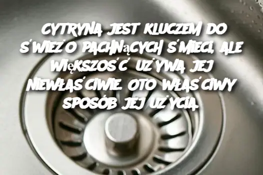 Cytryna jest kluczem do świeżo pachnących śmieci, ale większość używa jej niewłaściwie. Oto właściwy sposób jej użycia.