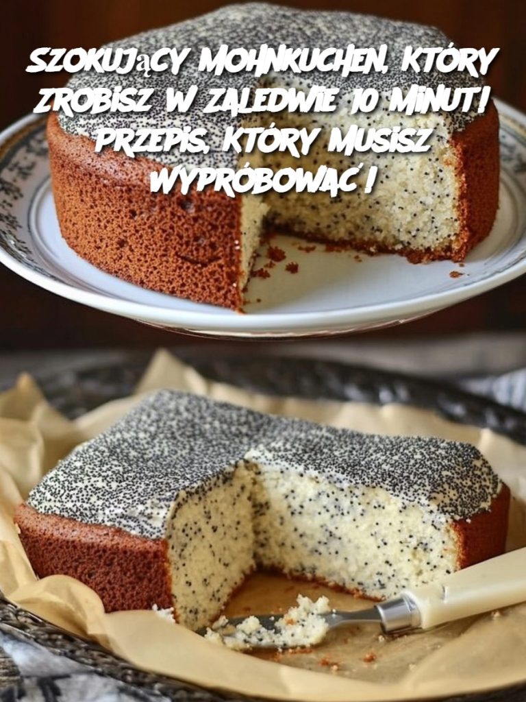 Szokujący Mohnkuchen, Który Zrobisz w Zaledwie 10 Minut! Przepis, Który Musisz Wypróbować!