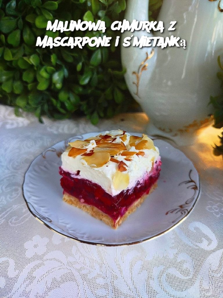 Malinowa chmurka z mascarpone i śmietanką