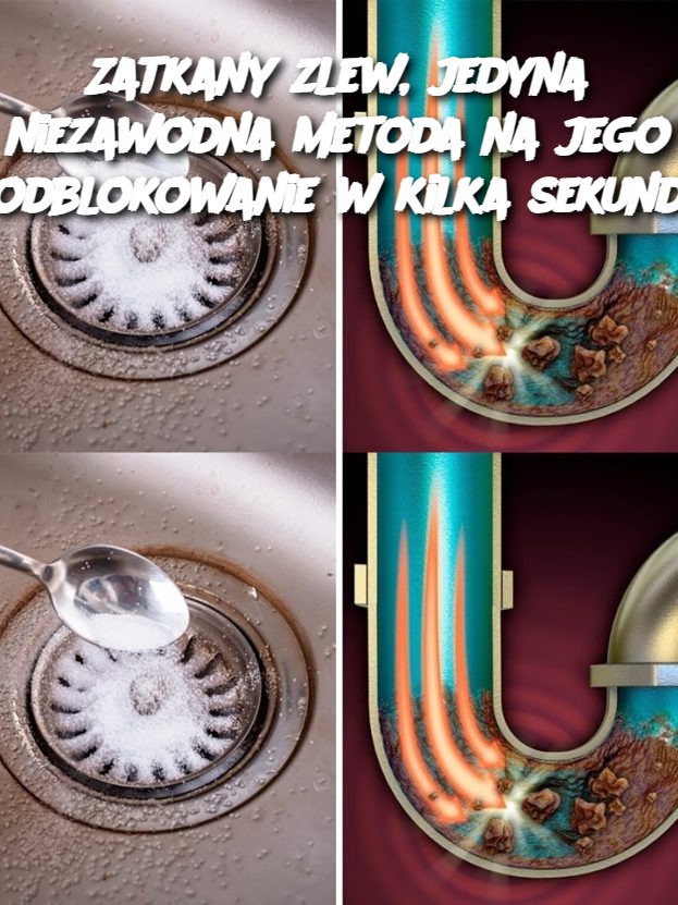 Zatkany zlew, jedyna niezawodna metoda na jego odblokowanie w kilka sekund