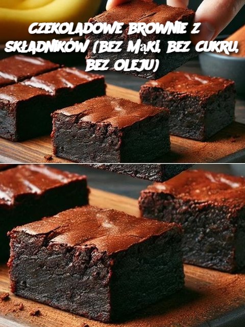 Czekoladowe brownie z 3 składników (bez mąki, bez cukru, bez oleju)