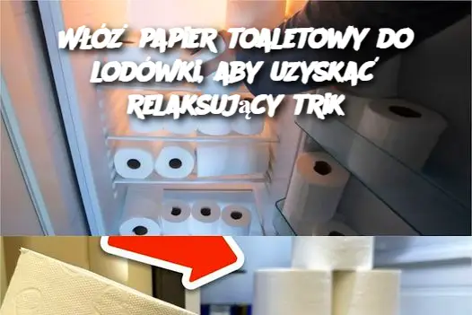 Dlaczego warto włożyć papier toaletowy do lodówki? Relaksujący trik, który może Cię zaskoczyć