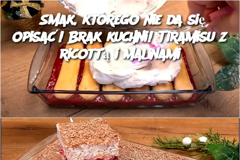 Smak, którego nie da się opisać! Brak kuchni! Tiramisu z ricottą i malinami