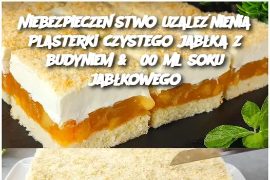 Niebezpieczeństwo uzależnienia Plasterki czystego jabłka z budyniem & 500 ml soku jabłkowego