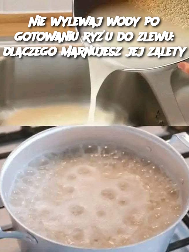 Nie wylewaj wody po gotowaniu ryżu do zlewu: dlaczego marnujesz jej zalety