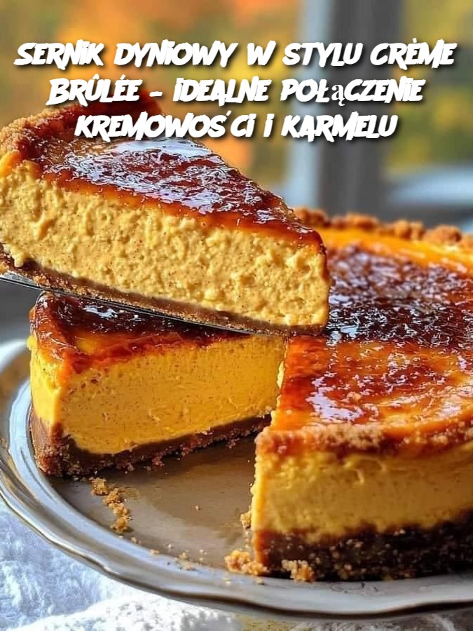 Sernik dyniowy w stylu Crème Brûlée – idealne połączenie kremowości i karmelu