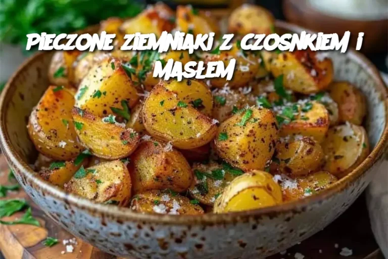 Pieczone ziemniaki z czosnkiem i masłem