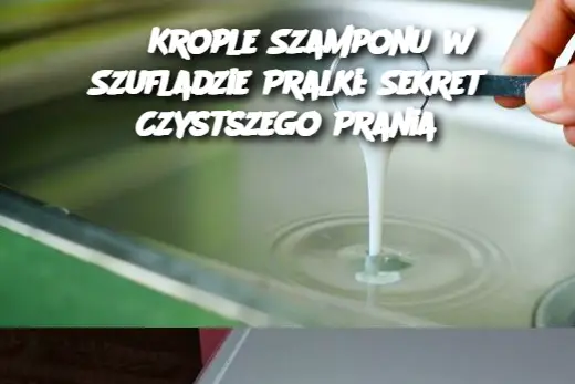 3 Krople Szamponu w Szufladzie Pralki: Sekret Czystszego Prania