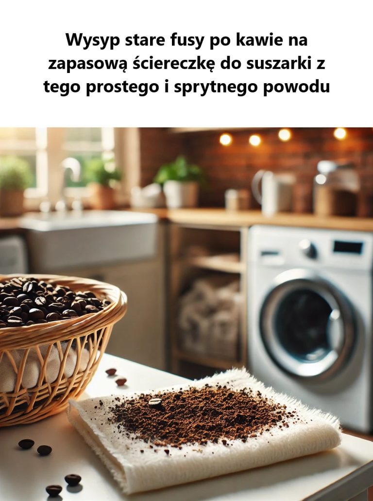 Wysyp stare fusy po kawie na zapasową ściereczkę do suszarki z tego prostego i sprytnego powodu