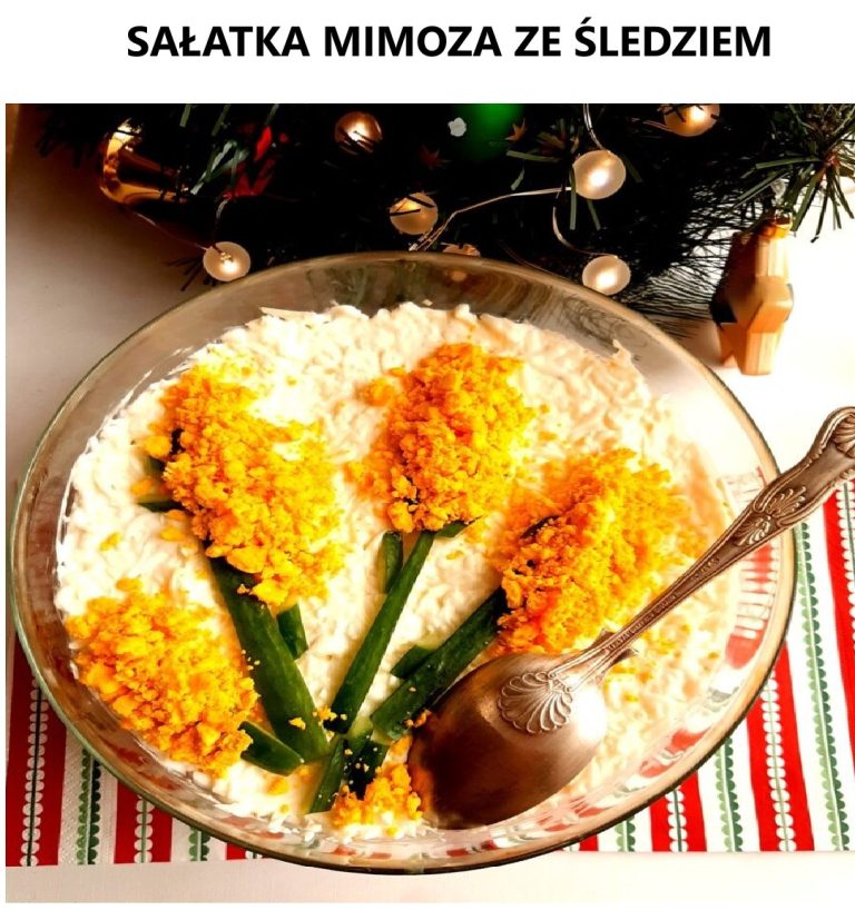 SAŁATKA MIMOZA ZE ŚLEDZIEM