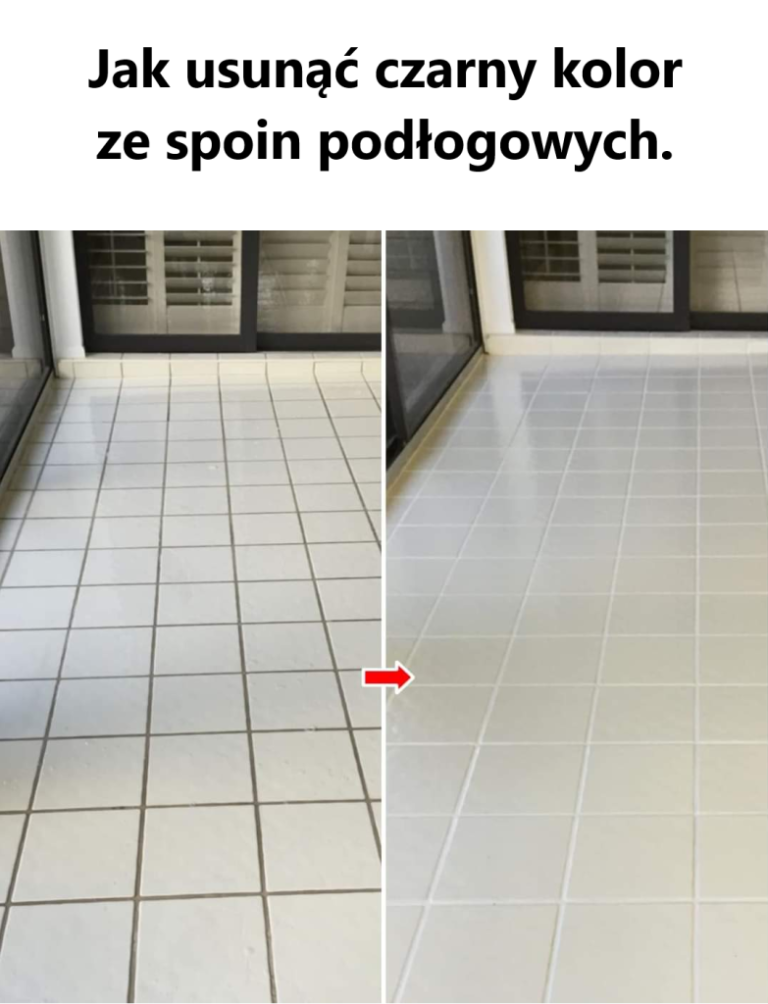 Jak usunąć czarny kolor ze spoin podłogowych.