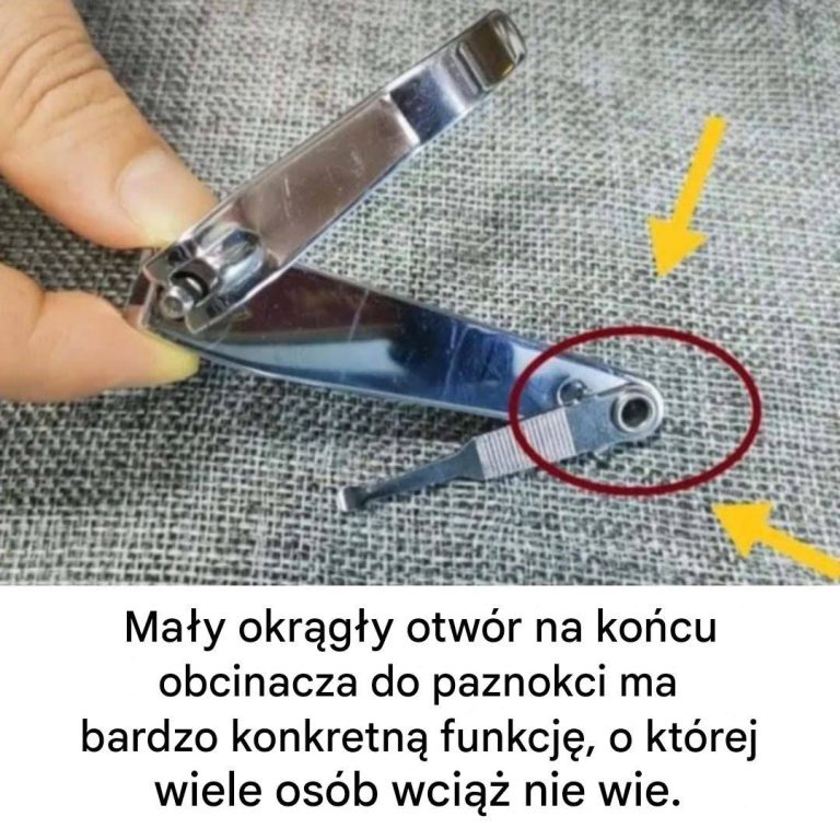 Mały okrągły otwór na końcu obcinacza do paznokci ma bardzo konkretną funkcję.