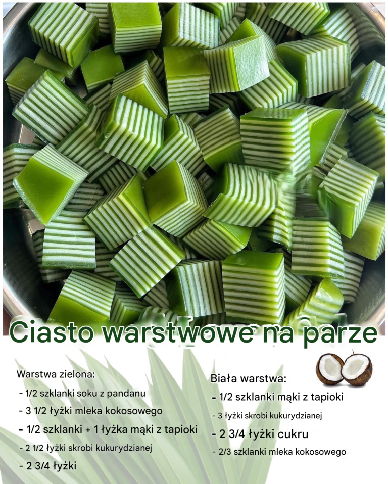 Ciasto warstwowe gotowane na parze