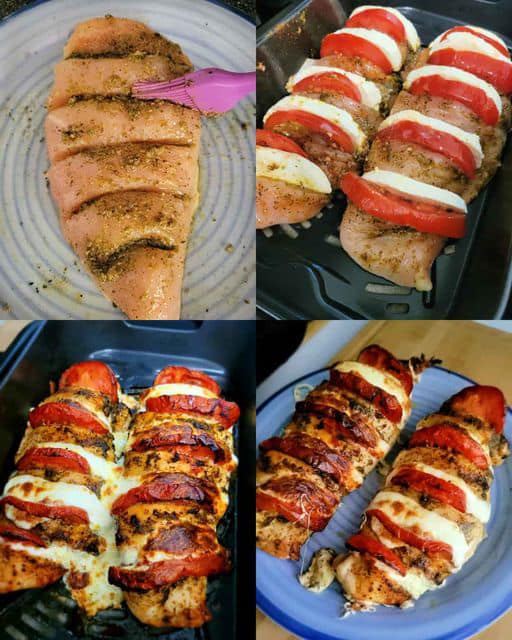 Kurczak faszerowany à la caprese z frytkownicy powietrznej