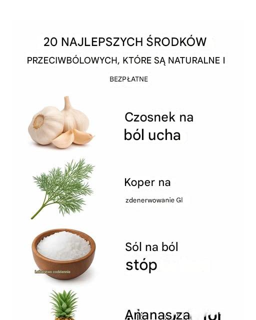 20 najlepszych naturalnych i darmowych środków przeciwbólowych