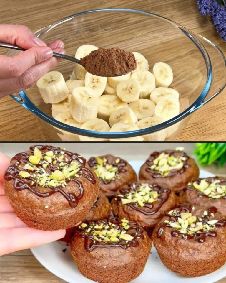 Przepis na muffinki owsiane z bananem, kakao i kokosem