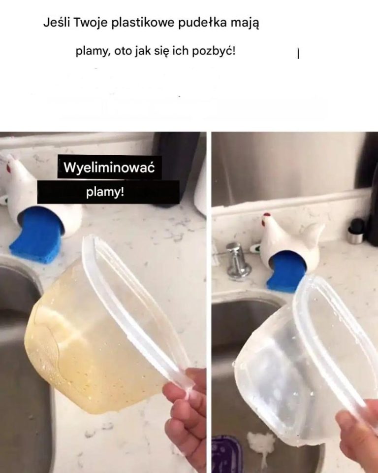 Jak usunąć plamy z plastikowych pudełek