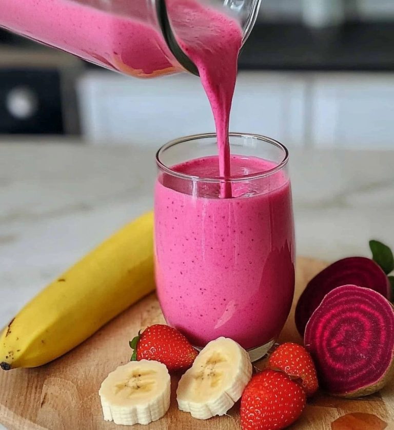 Koktajl z buraków, banana i truskawek