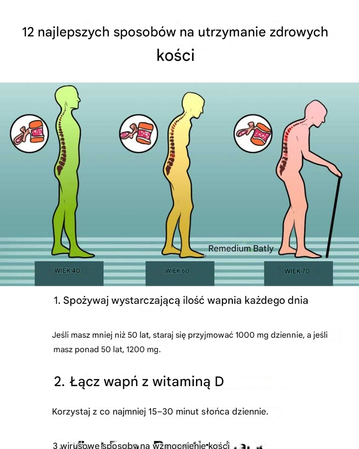 12 najlepszych sposobów na utrzymanie zdrowych kości